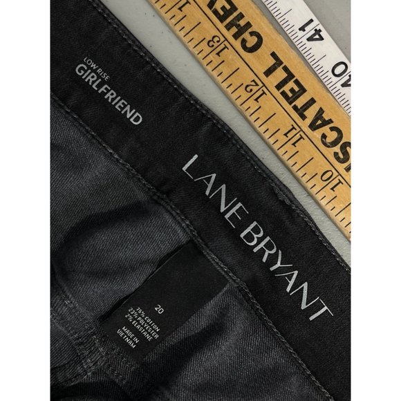 Lane Bryant Low Rise Girlfriend Sequin Distressed Jeans Womens 20 Cotton Blend - Picture 6 of 9